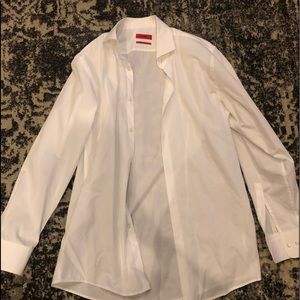 HUGO BOSS WHITE DRESS SHIRT. NO STAINS OR MARKS.